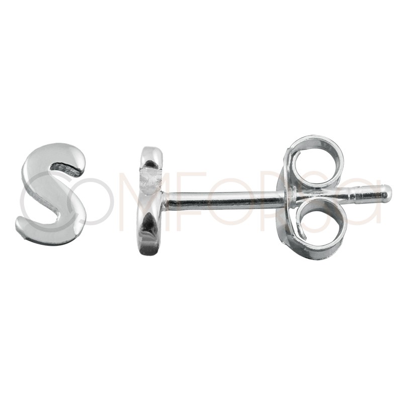 Sterling silver 925 letter S earrings