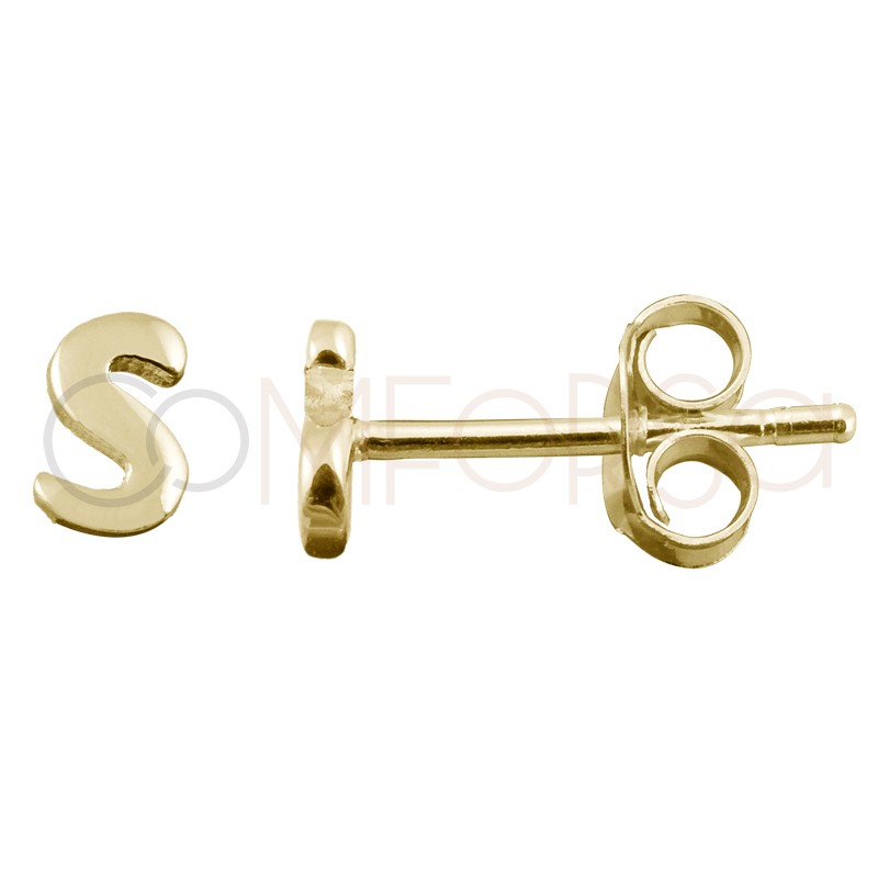 S letter online earrings