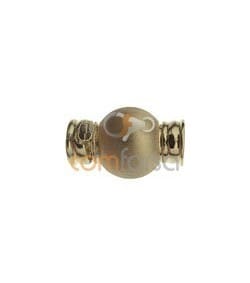 18kt Yellow gold matt ball clasp 10 mm