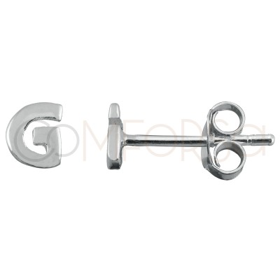 Sterling silver 925 letter G earrings