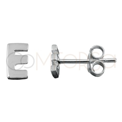 Sterling silver 925 letter E earrings