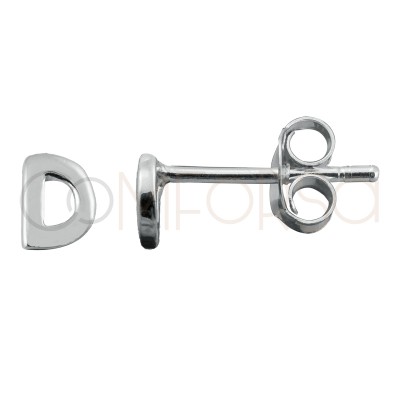Sterling silver 925 letter D earrings