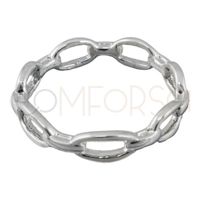 Sterling silver 925 chain link ring
