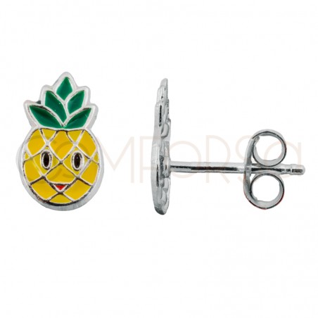 Sterling silver 925 mini pineapple earring 5.5 x 9.5mm