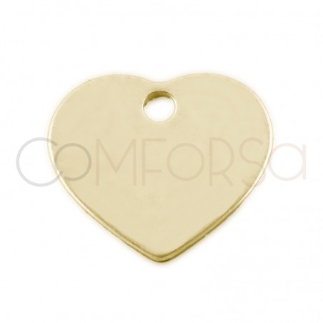 Dije Chapa corazón 10 x 8.5mm plata 925ml