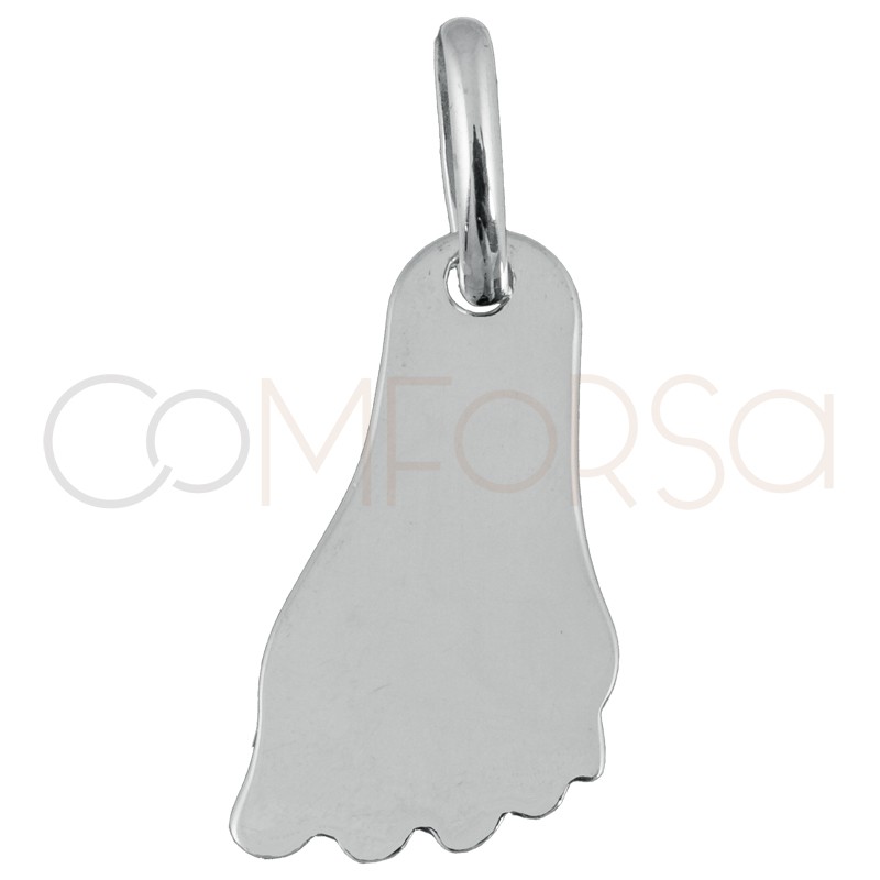 Chapa pie 11 x 20mm plata 925