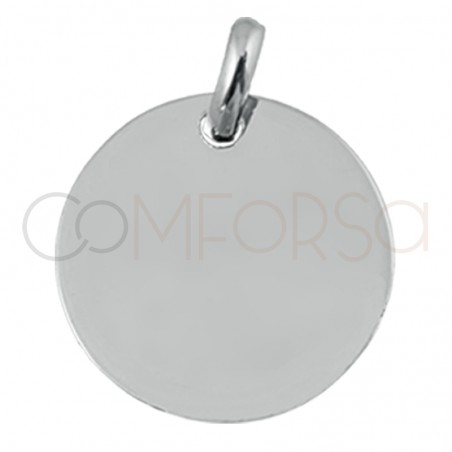 Engraving + Sterling Silver 925 Medallion 20mm with Jump Ring