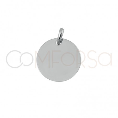 Chapa 11 mm con anilla plata 925