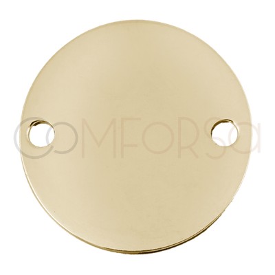 copy of Gold Plated Sterling Silver 925 tag 2 holes 20 mm