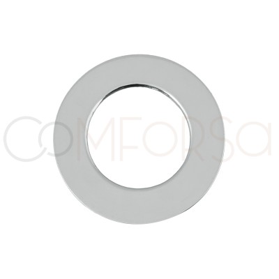 Sterling Silver 925 Flat Ring 20mm