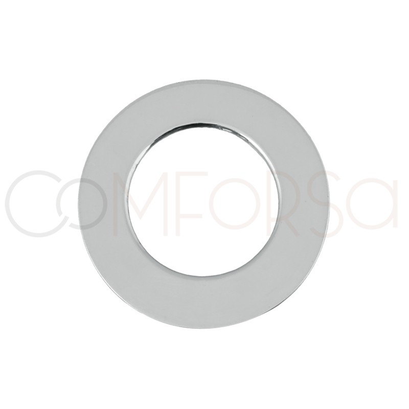 Engraving + Sterling Silver 925 Flat Ring 20mm (Ø12,4mm)