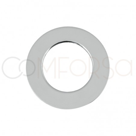 Engraving + Sterling Silver 925 Flat Ring 20mm (Ø12,4mm)