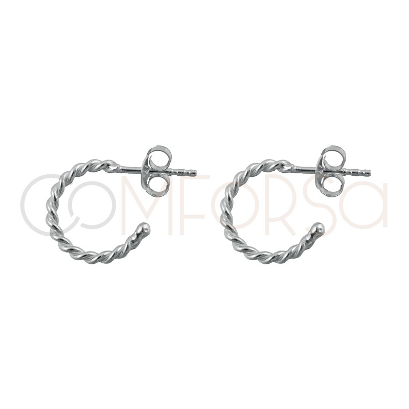 Elegant 925 Sterling Silver Cubic Fish Hook Hoop Earrings Men Women Gift