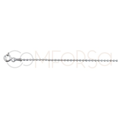 Sterling silver 925 flat ball chain 1mm