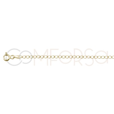 Gold plated silver rhombus chain