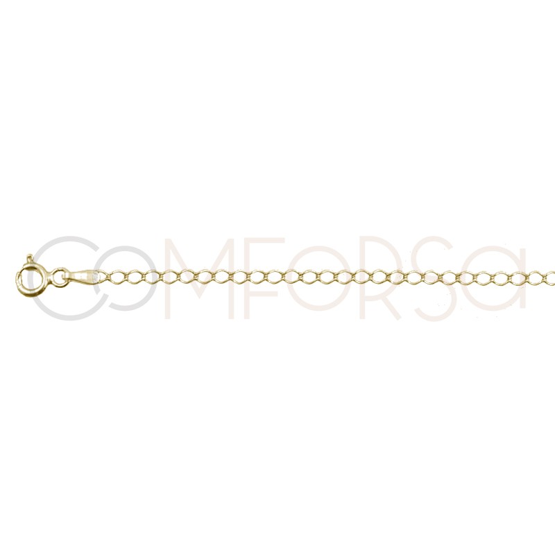 Gold plated silver rhombus chain