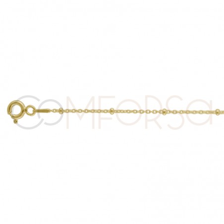 Gold plated Sterling silver 925ml ball chain 2 x 1.1 mm