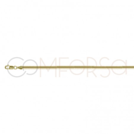 Gold plated sterling silver Snake choker 3mm