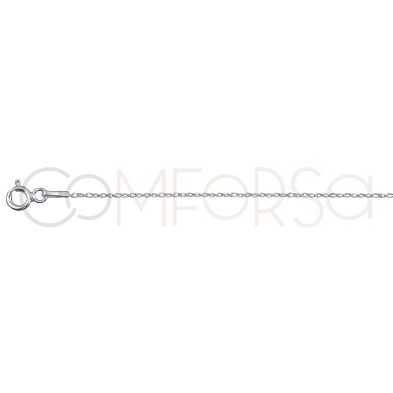 Cadena Bilbao 1.9 x 0.9 mm plata baño de oro