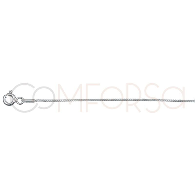 Cadena Barbada 0.85 mm plata baño de oro