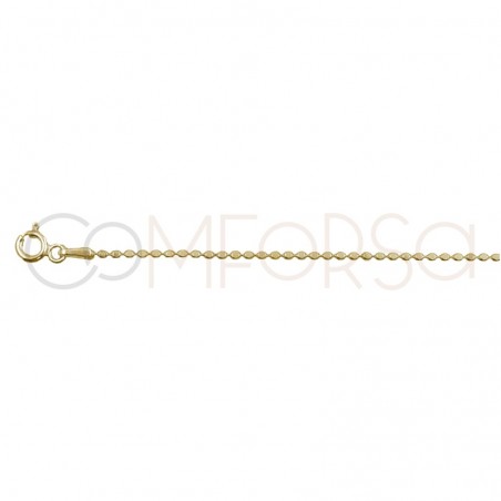 Sterling silver 925 flat ball chain 1mm