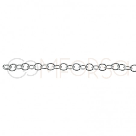 Sterling silver 925 choker with multicolour zirconias 36 cm + 6cm