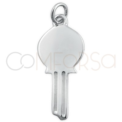 Engraving + Sterling silver 925 key pendant for engraving 10x20mm