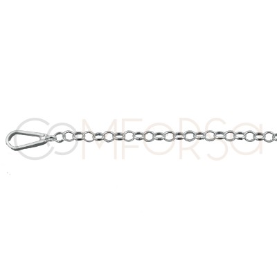 925 Sterling Silver Chain Necklace Extension Chain with Lobster