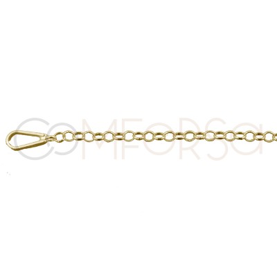 Gold plated Sterling silver 925ml rolo chain 1.5 mm