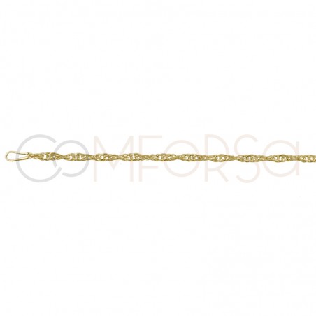 singapore chain2.2 mm sterling silver gold plated