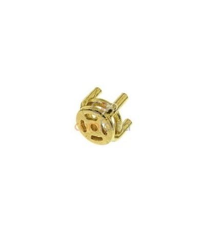 18kt Yellow gold round settings (2.5 mm int)