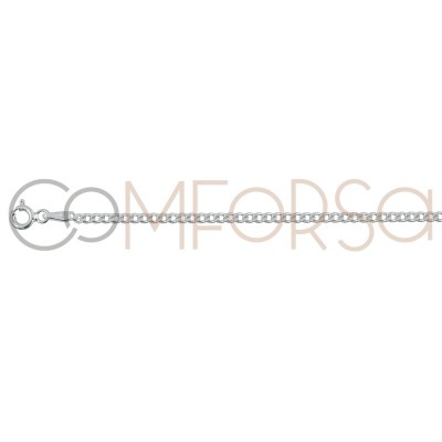 Round curb chain 1.2 mm sterling silver gold plated
