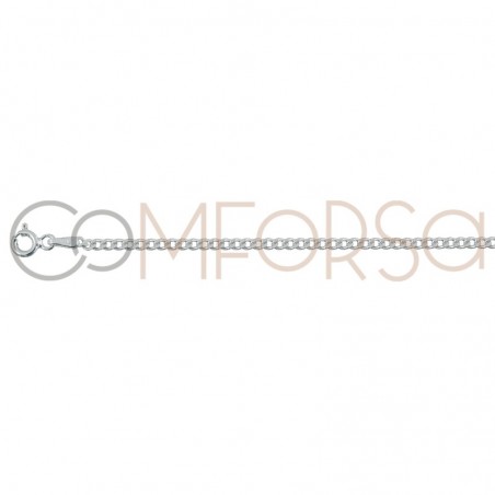 Round curb chain 1.2 mm sterling silver gold plated