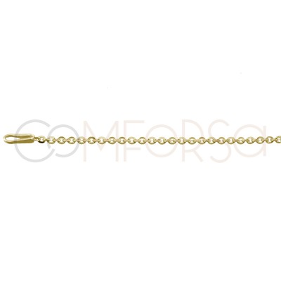 Sterling silver 925 forçat chain 35 cm with 6 cm extender
