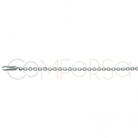 Gold plated Sterling silver 925ml forçat chain 35 cm with 6 cm extender