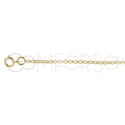 Gold Plated Sterling Silver 925 Chain 40 cm with extender 6 cm