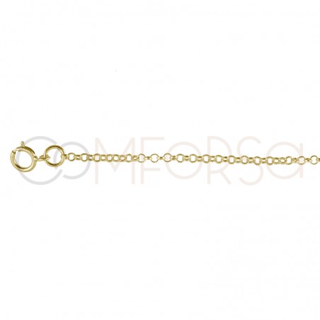 Rhodium plated Sterling Silver 925 Chain 40 cm with extender 6 cm