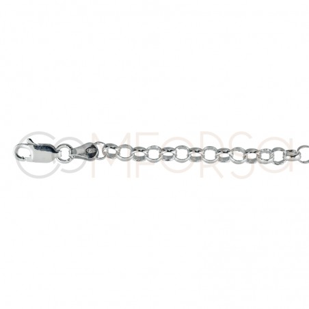 Sterling silver 925ml rolo tube chain 4 x 3 mm