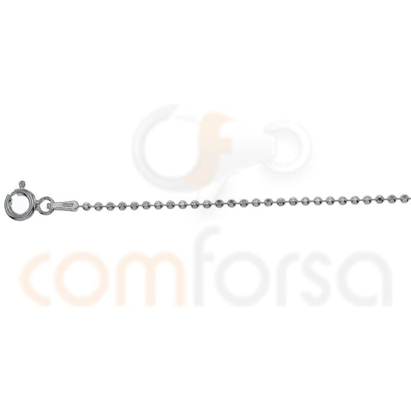 Gold plated Sterling silver 925ml faceted 1.5 ball chain