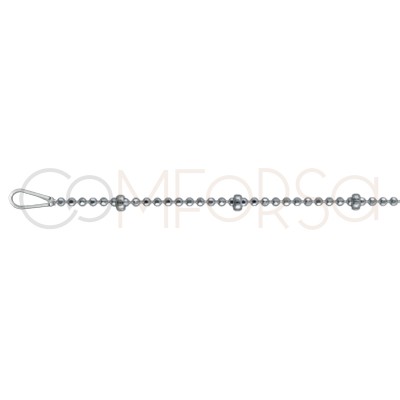 Sterling silver 925 faceted beads chain 1mm