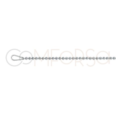 Sterling silver 925 faceted beaded balls chain 1,5 mm 45cm