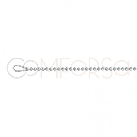 Sterling silver 925 faceted beaded balls chain 1,5 mm 45cm