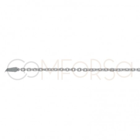 Sterling silver 925 gold-plated forçat chain 1.9 x 1.6 mm