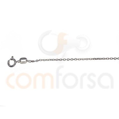 Cadena forzada 1.9 x 1.6mm plata chapada en oro