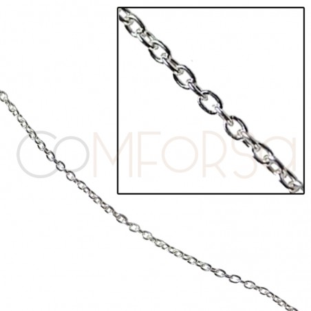 Sterling silver 925 cable chain 1.7 x 1.5mm (by the foot)