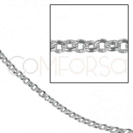 Sterling silver 925 round belcher chain 2.6 mm (by the foot)