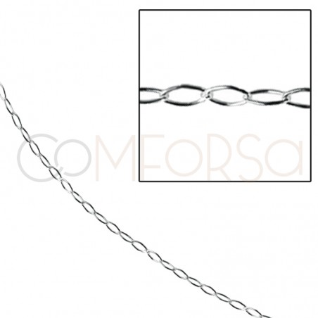 Sterling silver 925 rhombus chain 4.7 x 2.5mm (by the foot)