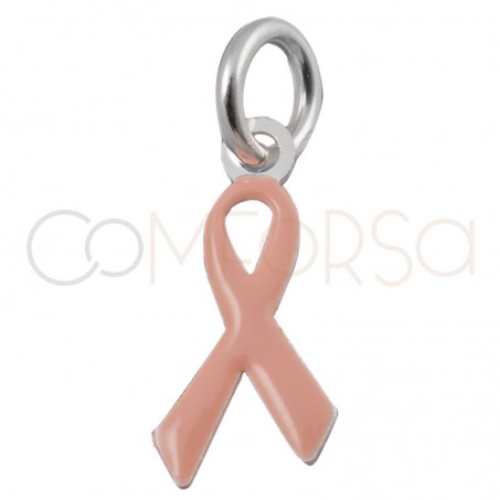 Colgante lazo solidario con esmalte 5x10mm plata 925