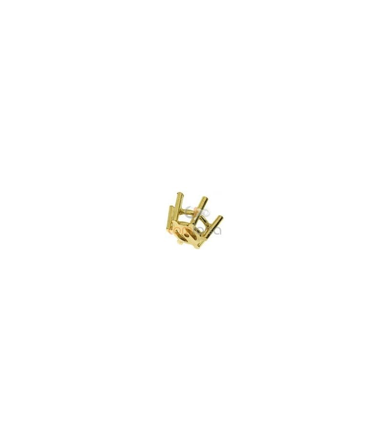 18kt Yellow gold settings 6 prong (7 mm int)