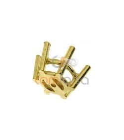 18kt Yellow gold settings 6 prong (7 mm int)